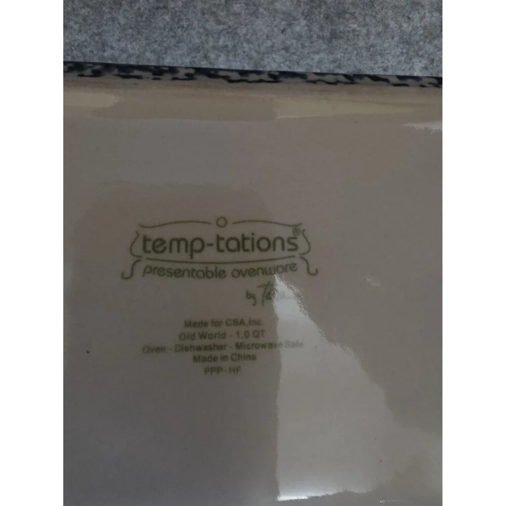 2 Temptations By Tara Old World Blue Scalloped Edge Baking Dishes 1 Qt